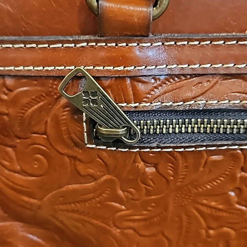 Patricia Nash Florenced Tooled leather Poppy Tote